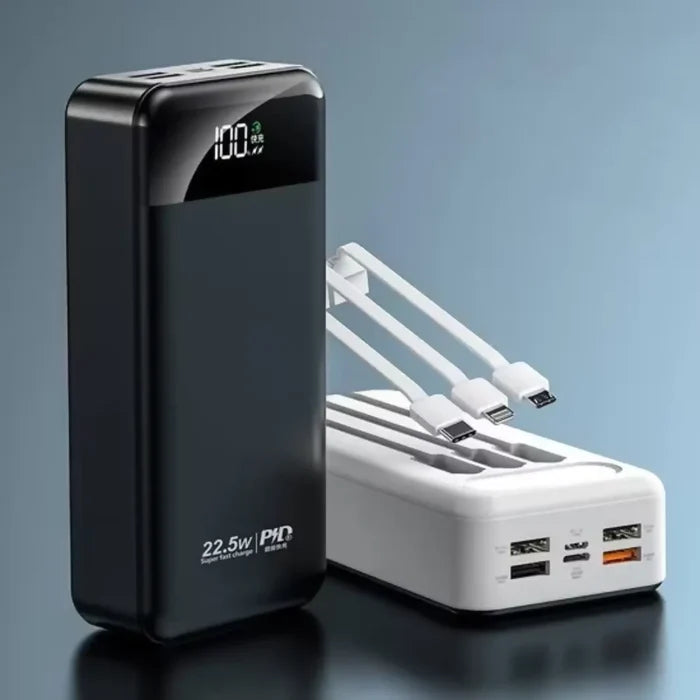 POWER BANK 20000MAH MULTIPUERTOS LIGHTING V8 TIPO C LINTERNA