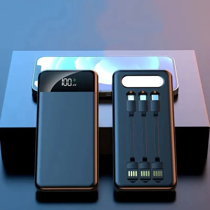 POWER BANK 20000MAH MULTIPUERTOS LIGHTING V8 TIPO C LINTERNA