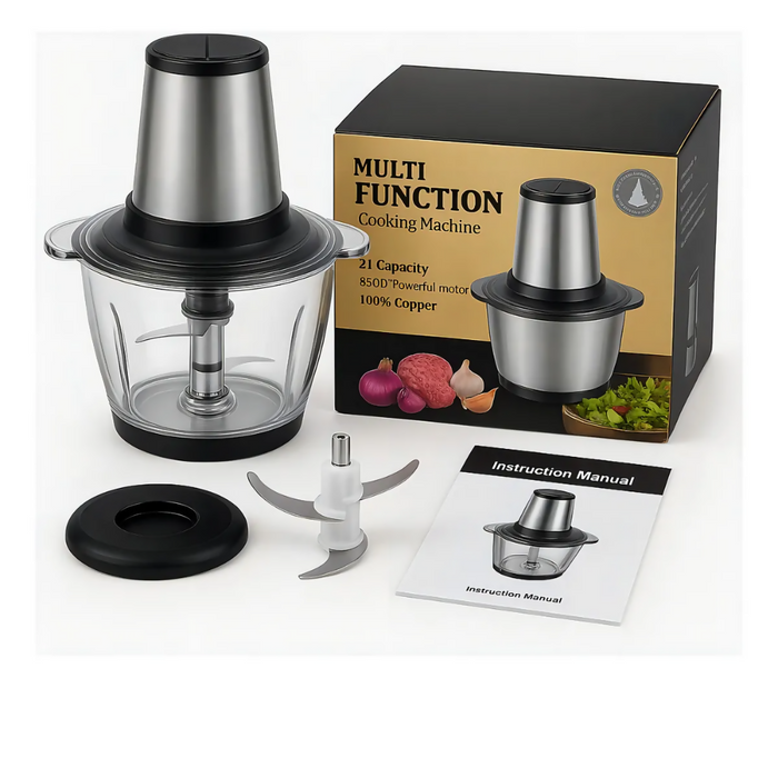PROCESADOR PICATODO ELÉCTRICO MULTIFUNTION 3L 850W NEGRO ACERO VIDRIO