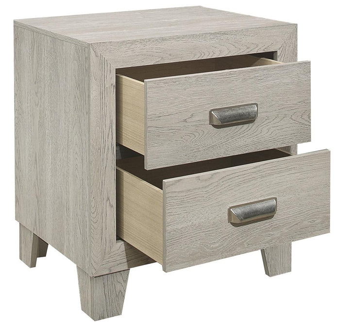 Quinby 2 Drawer Nightstand in Light Brown 1525-4 - Furniture World SW (WA)