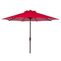 Red and White Auto Tilt Outdoor Umbrella With Striped Interior - Outdoor Umbrellas - The Well Appointed House
