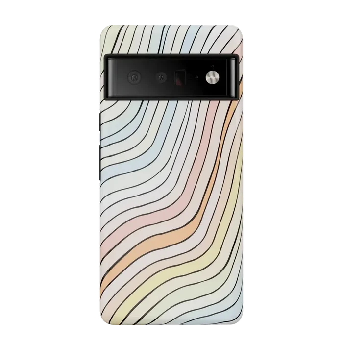 Ride The Wave | Pastel Rainbow Lined Google Pixel Case Google Pixel Case Casetry Essential Google Pixel 6 Pro