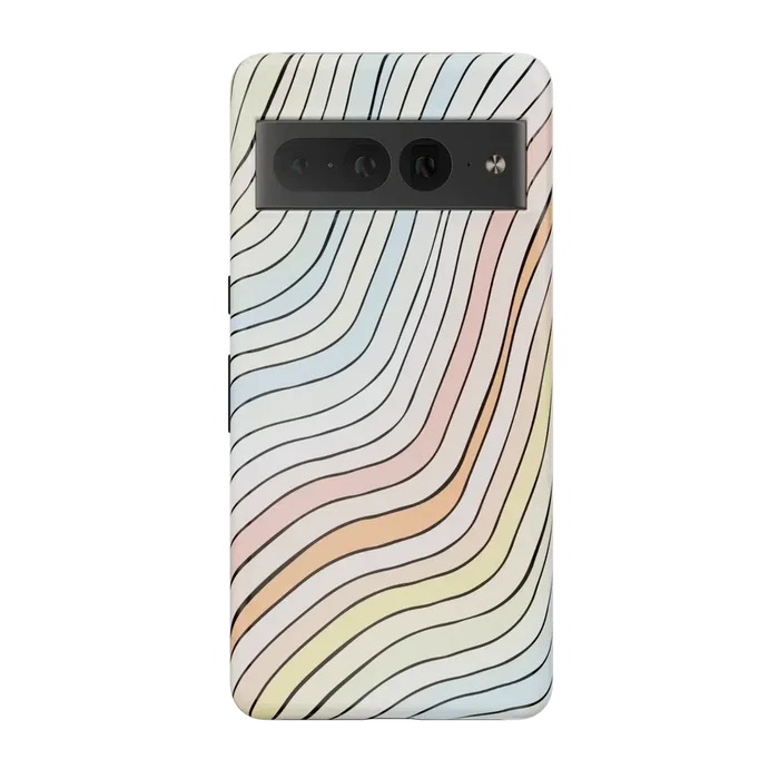 Ride The Wave | Pastel Rainbow Lined Google Pixel Case Google Pixel Case Casetry Essential Google Pixel 7 Pro