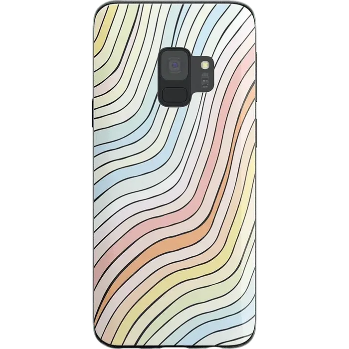 Ride The Wave | Pastel Rainbow Lined Samsung Case Samsung Case get.casely Classic Galaxy S9