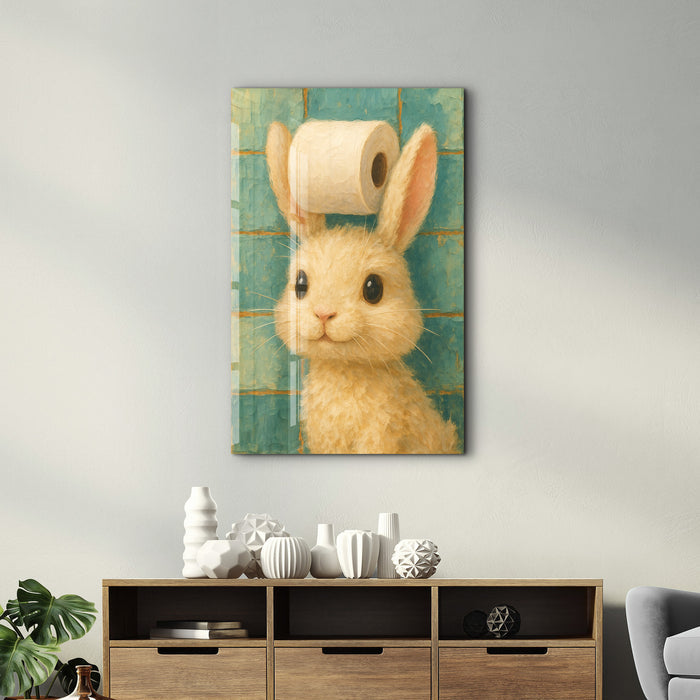 Artdesigna glass wall art titled "Roll With It" featuring vibrant, abstract glass design on a clear wall background.
