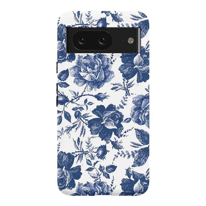 Rose to Fame | Blue & White Rose Floral Google Pixel Case Google Pixel Case Casetry Essential Google Pixel 8