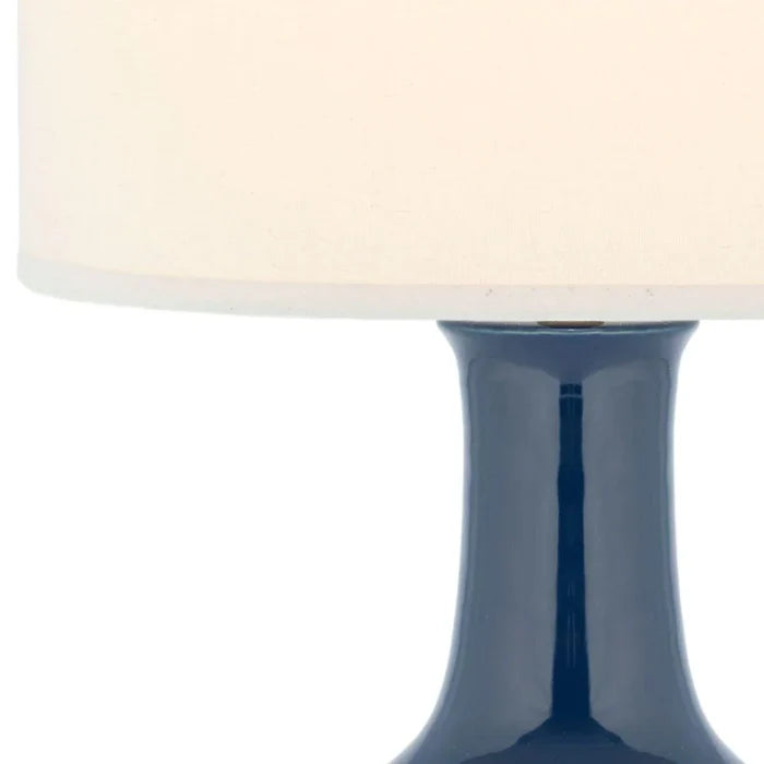 Royal Blue Glazed Ceramic Gourd Table Lamp - Table Lamps - The Well Appointed House