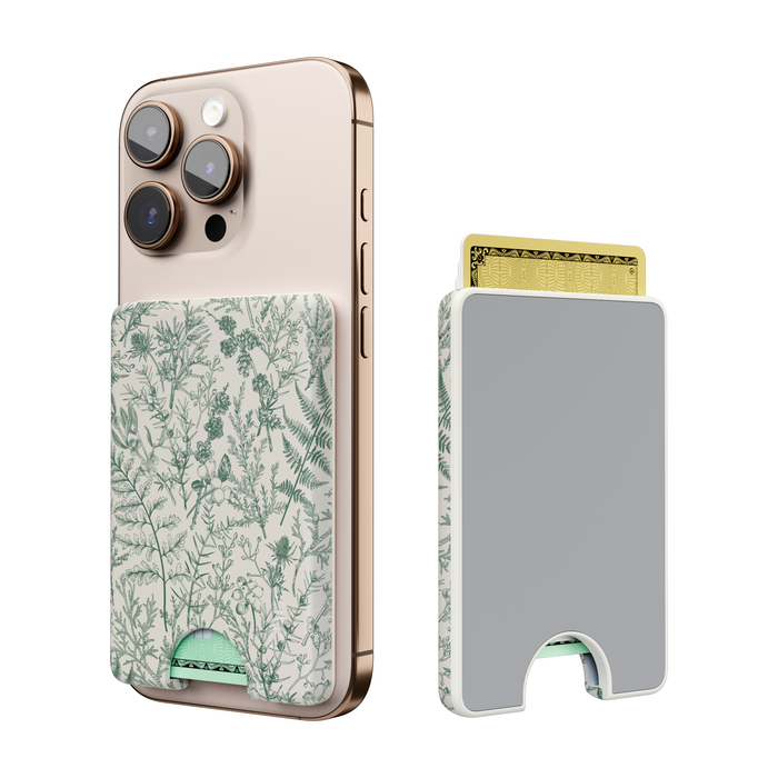 sage-garden-green-floral-magwallet view