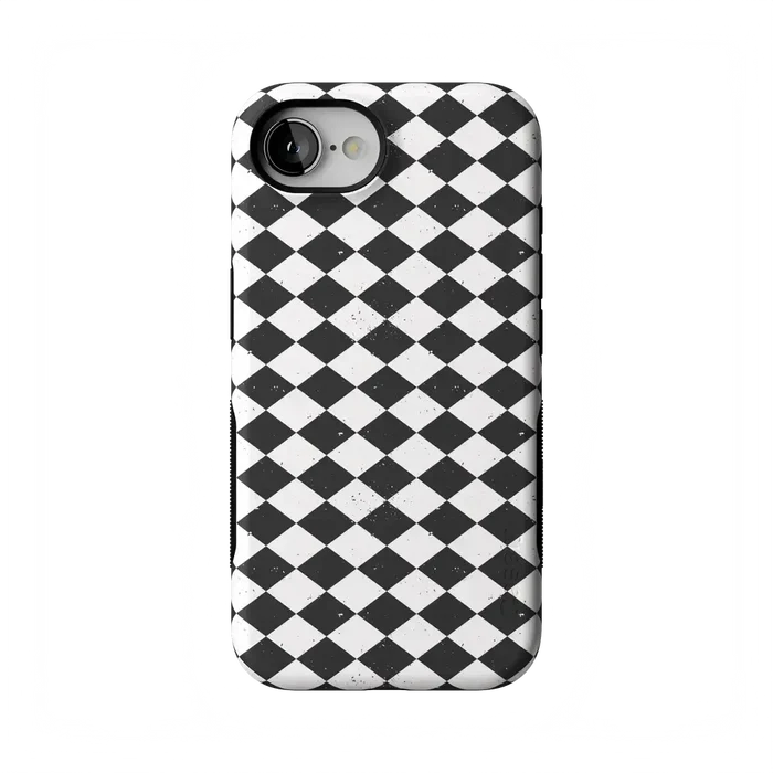 Salem's Hex | Black & White Checkered Case Phone Case get.casely Bold Flex + MagSafe® iPhone 17e