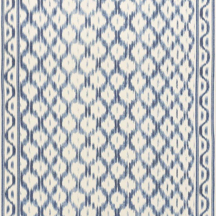 Schumacher Santa Monica Ikat Fabric in Indigo - Fabric - The Well Appointed House