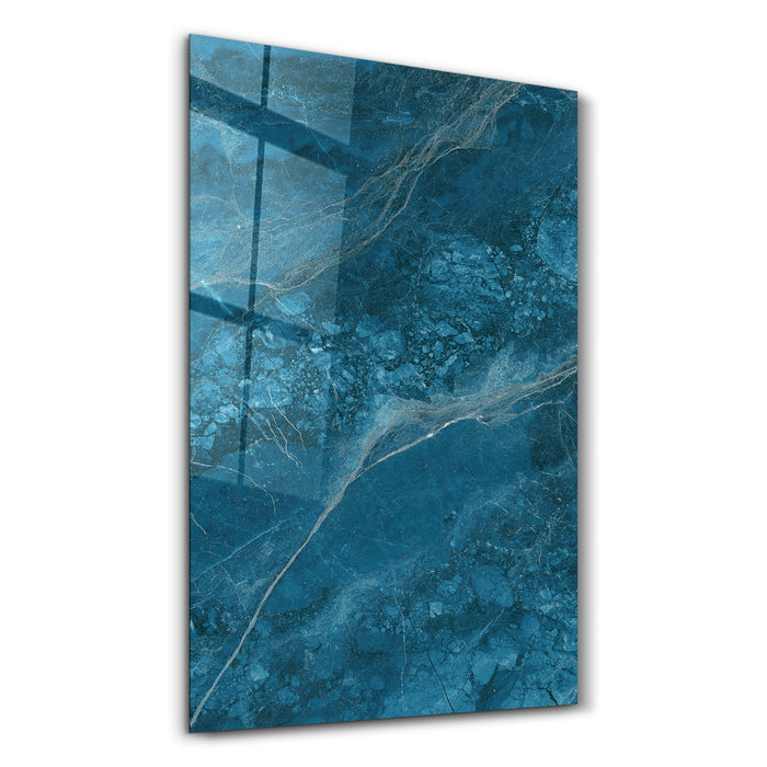 Sapphire Current | Glass Wall Art