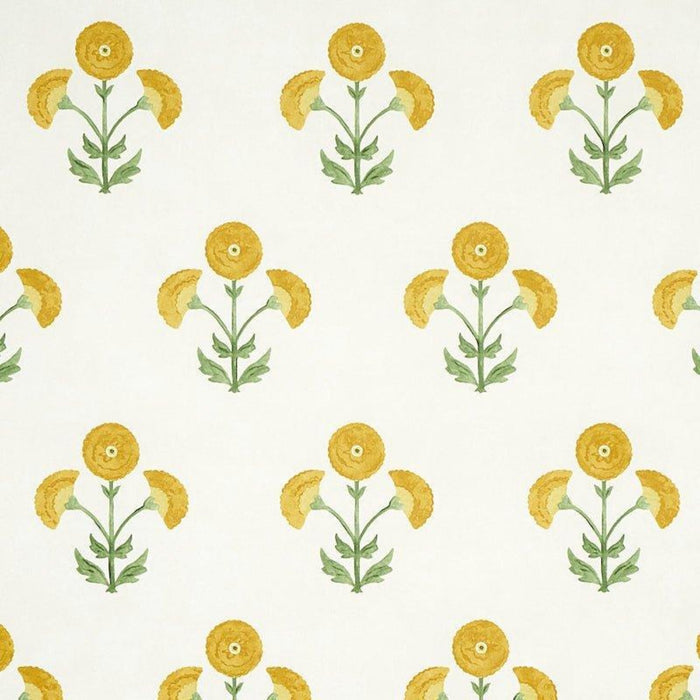 Schumacher Saranda Flower Wallpaper in Marigold - Wallpaper - The Well Appointed House