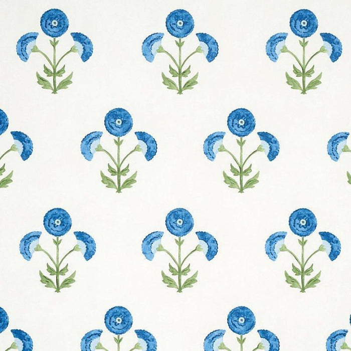 Schumacher Saranda Flower Wallpaper in Royal - Wallpaper - The Well Appointed House