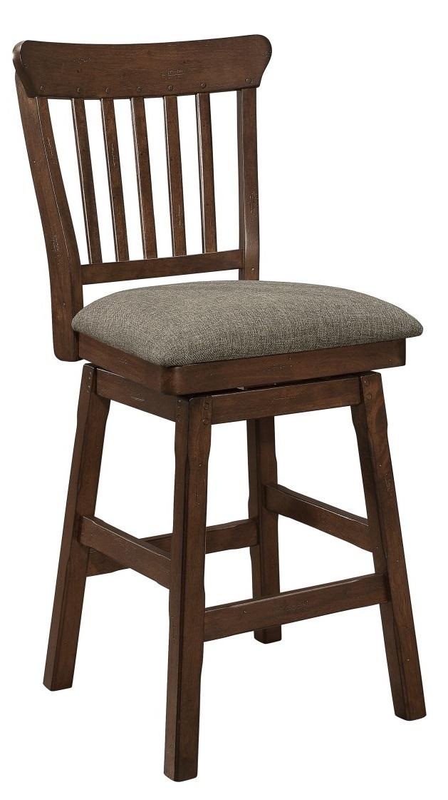 Schleiger Counter Height Swivel Chair in Dark Brown (Set of 2) - Furniture World SW (WA)