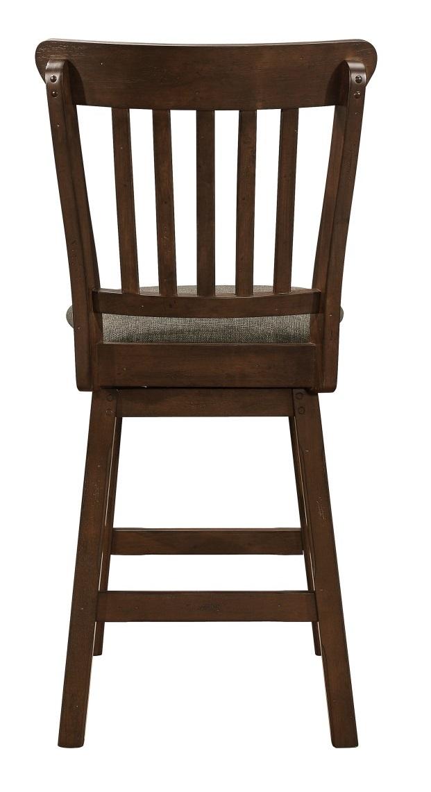 Schleiger Counter Height Swivel Chair in Dark Brown (Set of 2) - Furniture World SW (WA)