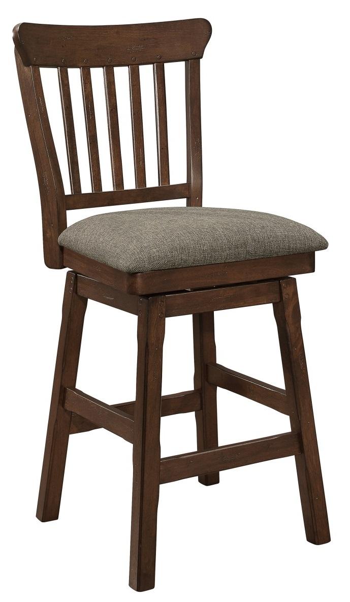 Schleiger Counter Height Swivel Chair in Dark Brown (Set of 2) - Furniture World SW (WA)
