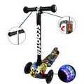 SCOOTER PARA NIÑOS PLEGABLE CON LUCES LED DISEÑO GUSANO GRAFFITI