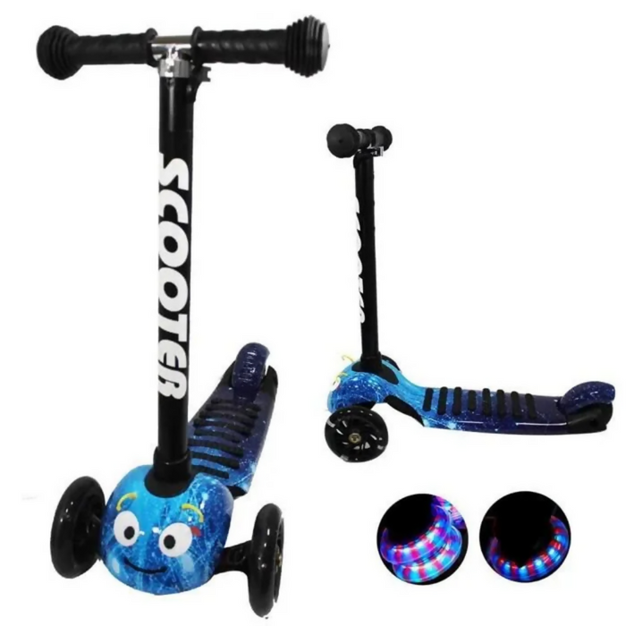 SCOOTER PARA NIÑOS PLEGABLE CON LUCES LED DISEÑO GUSANO GRAFFITI