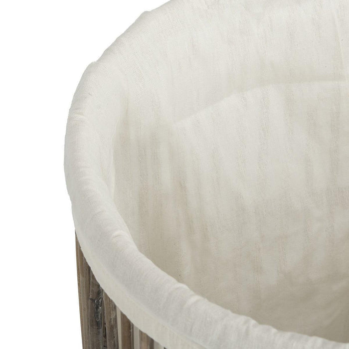 Set of Two Rattan Storage Hampers in White Wash - Hampers - The Well Appointed House