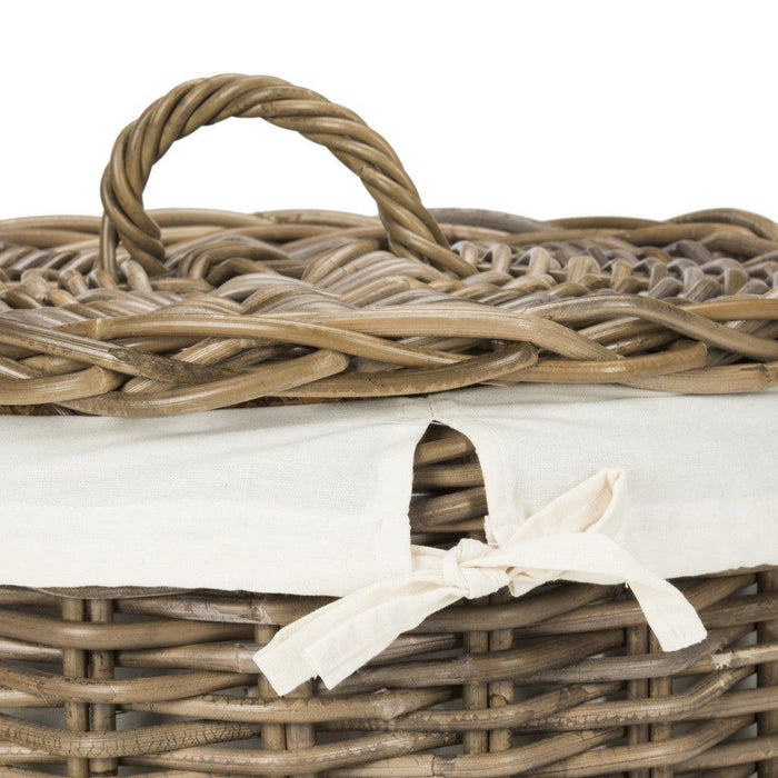 Set of Two Round Mahogany Laundry Baskets - Hampers -  The Well Appointed House