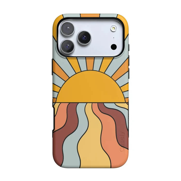 Shine On | Retro Sunset Case iPhone Case get.casely Bold Flex + MagSafe® iPhone 18 Pro