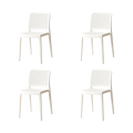 Silla Bronx , Blanco, Con espaldar en cuadrados y diseño minimalista X4