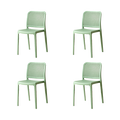 Silla Bronx, Verde, Con espaldar en cuadrados y diseño minimalista X4