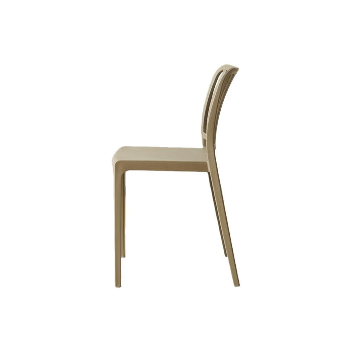 Silla Brooklyn, Taupe , Con Con espaldar en rayas y diseño minimalista