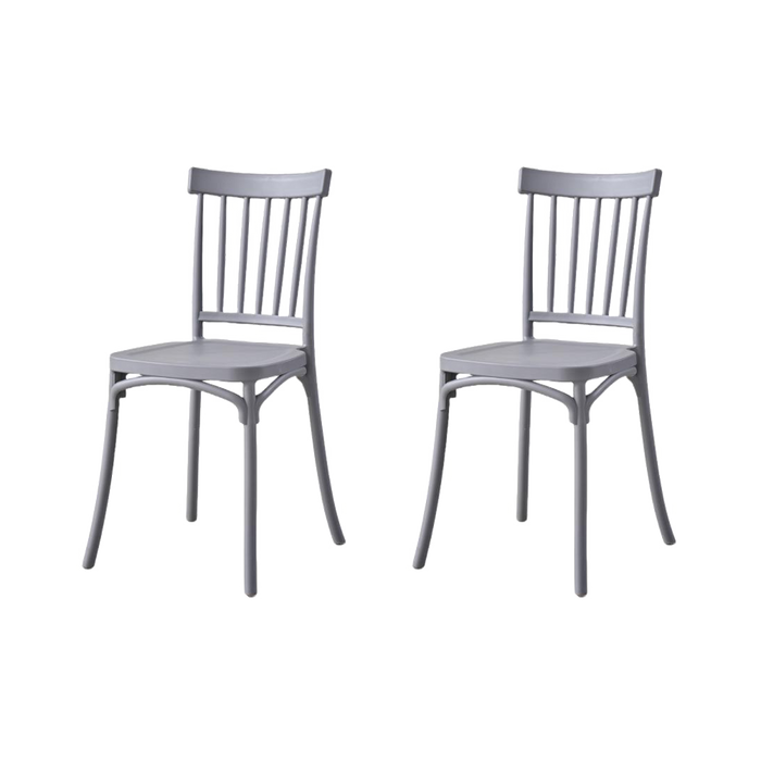 SILLA CLAUS, COLOR GRIS OSCURO, CON ESPALDAR Y DISEÑO MINIMALISTA X2