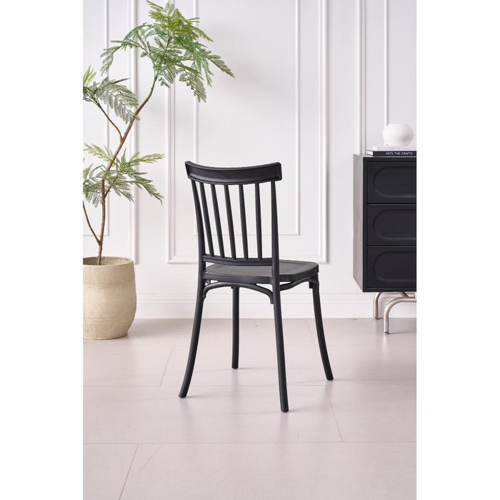 SILLA CLAUS, COLOR NEGRO, CON ESPALDAR Y DISEÑO MINIMALISTA X4