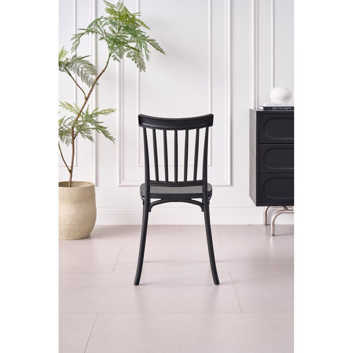 SILLA CLAUS, COLOR NEGRO, CON ESPALDAR Y DISEÑO MINIMALISTA X4