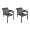 Silla con Brazos Arena, Gris Oscuro, con espaldar y diseño moderno X2
