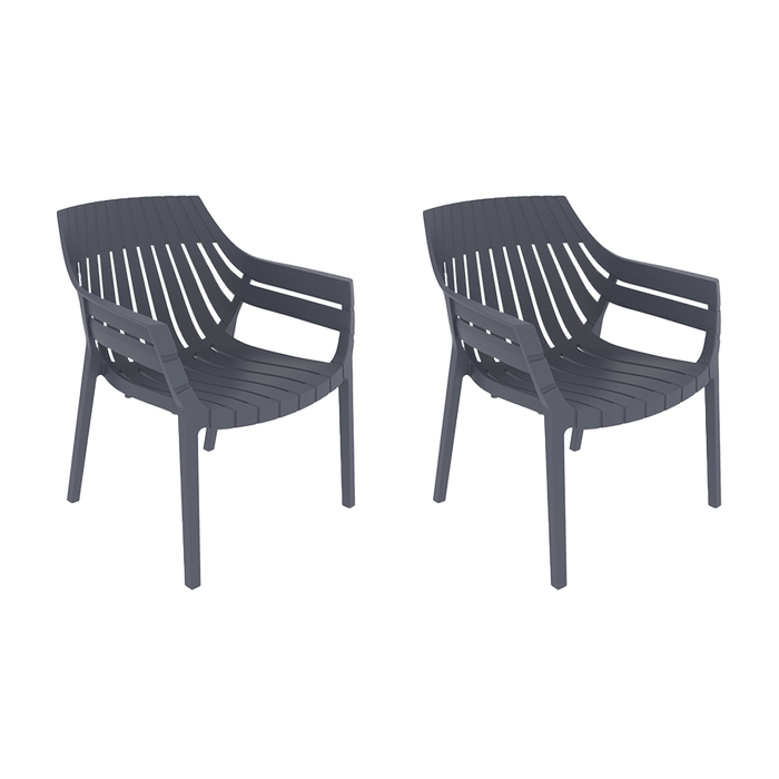 Silla con Brazos Arena, Gris Oscuro, con espaldar y diseño moderno X2