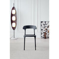 SILLA ELENA, COLOR NEGRO, CON ESPALDAR Y DISEÑO MODERNO