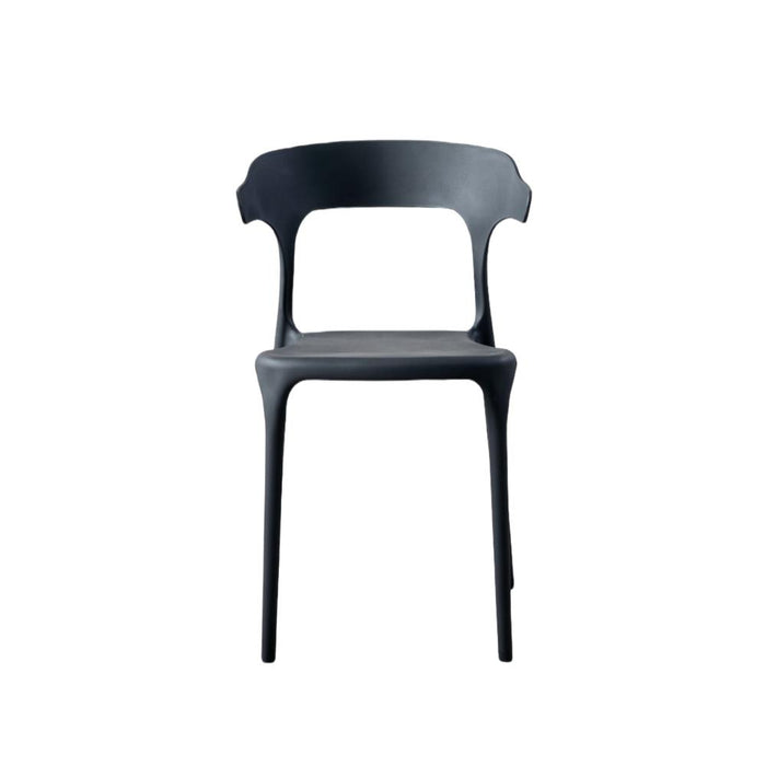 SILLA ELENA, COLOR NEGRO, CON ESPALDAR Y DISEÑO MODERNO