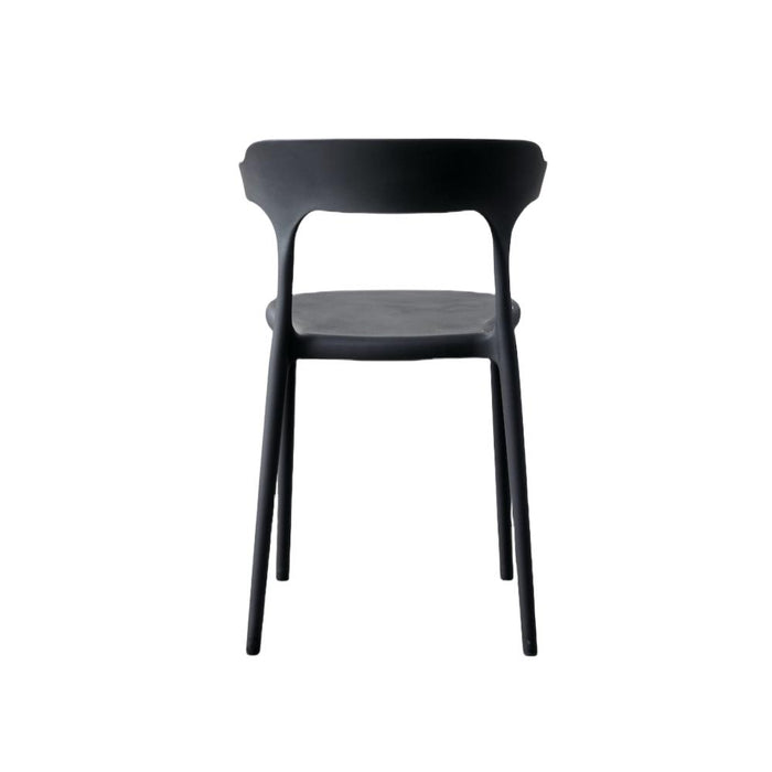 SILLA ELENA, COLOR NEGRO, CON ESPALDAR Y DISEÑO MODERNO