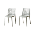 Silla Harlem, Gris Oscuro, Con espaldar en forma de árbol y diseño minimalista X2