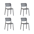 Silla Harriman, Gris Oscuro, Con medio espaldar y diseño minimalista X4