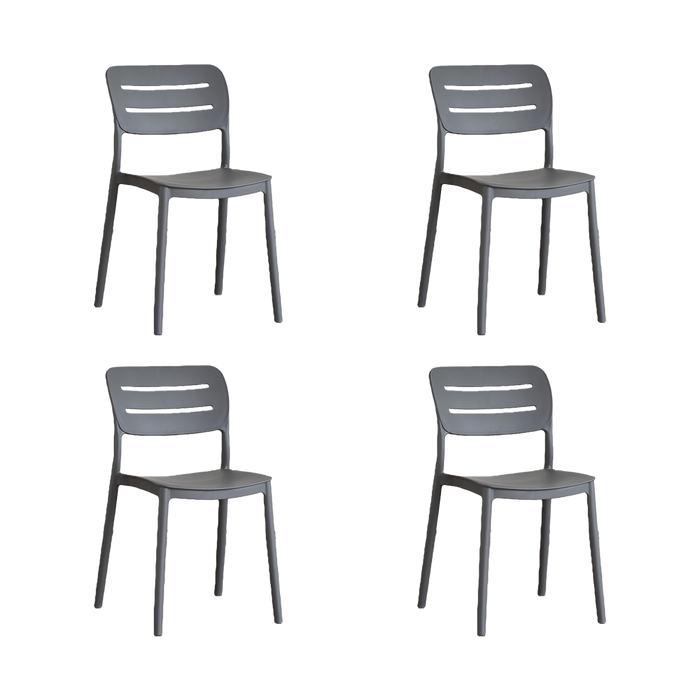 Silla Harriman, Gris Oscuro, Con medio espaldar y diseño minimalista X4