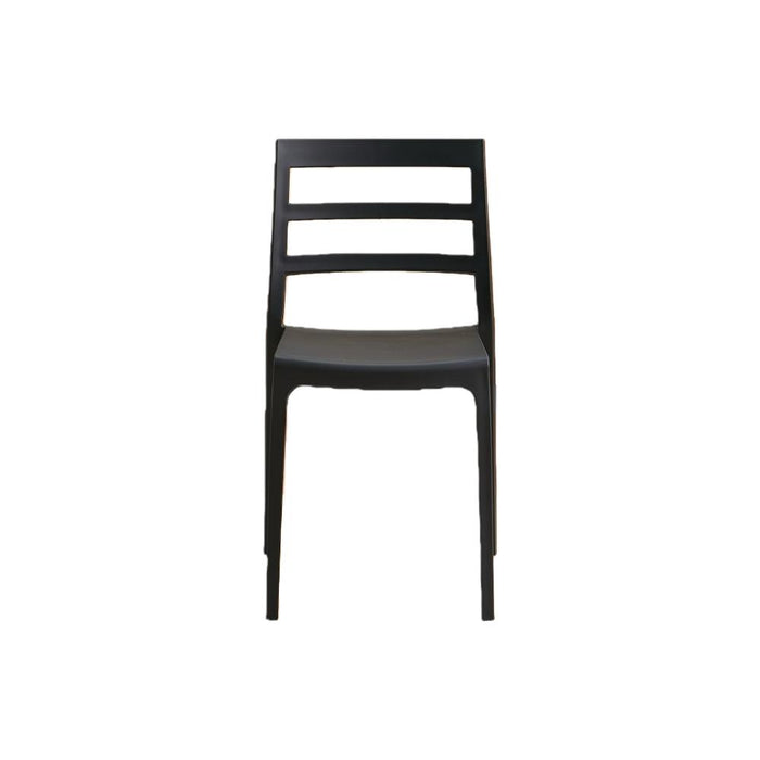 Silla New York, Negro, Con espaldar en líneas y diseño minimalista