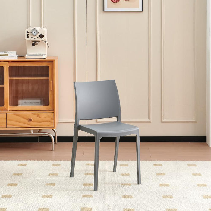 Silla Soho, Gris Oscuro, Con espaldar cerrado y diseño minimalista