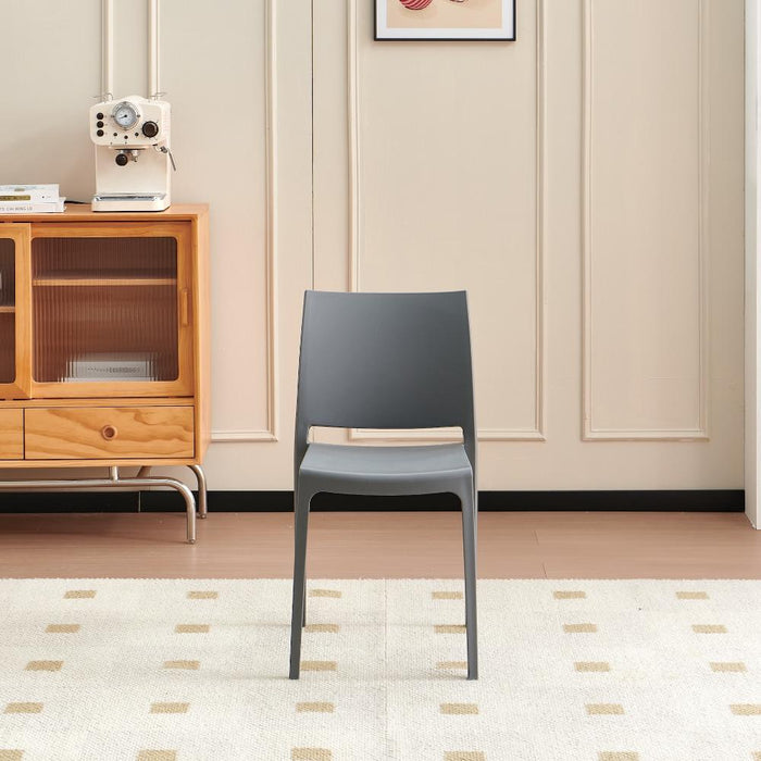 Silla Soho, Gris Oscuro, Con espaldar cerrado y diseño minimalista