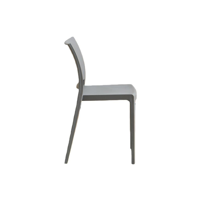 Silla Soho, Gris Oscuro, Con espaldar cerrado y diseño minimalista