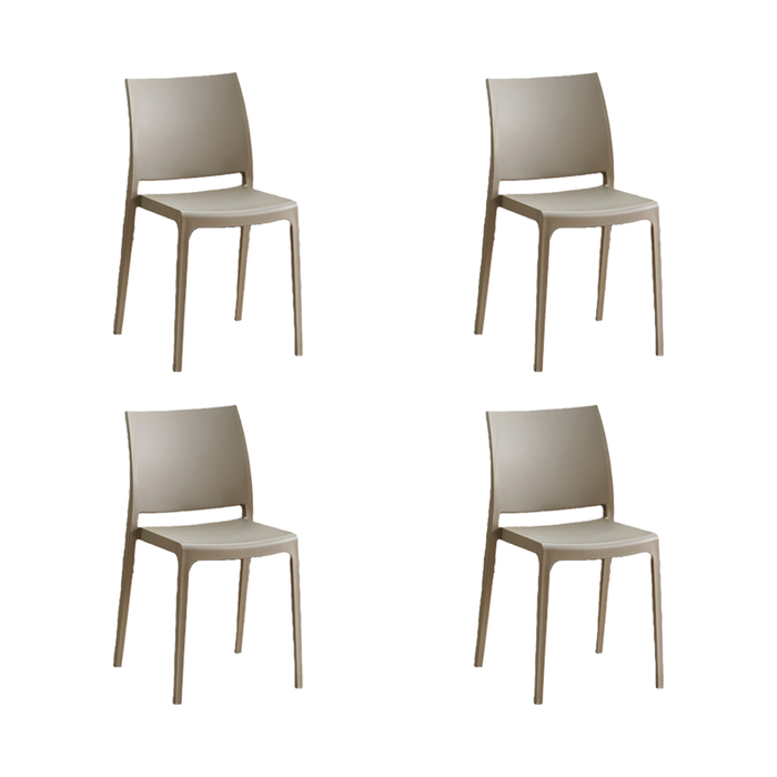 Silla Soho, Taupe, Con espaldar cerrado y diseño minimalista X4