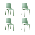 Silla Soho, Verde, Con espaldar cerrado y diseño minimalista X4