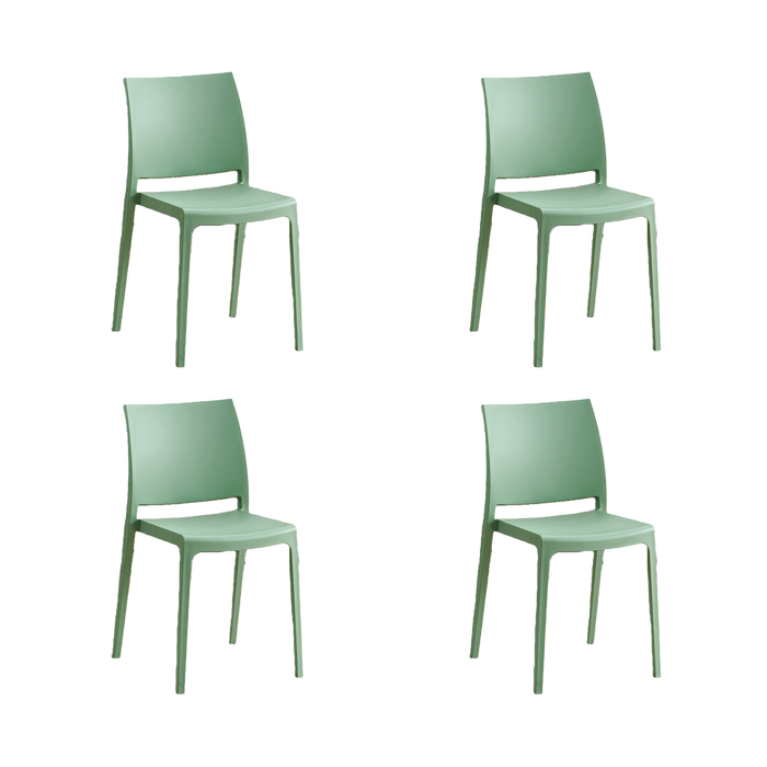 Silla Soho, Verde, Con espaldar cerrado y diseño minimalista X4