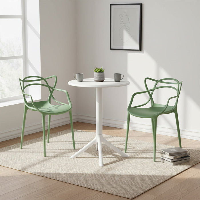 Silla Sumi, Color Verde, Con espaldar y diseño Moderno X2