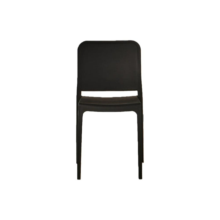 Silla Triveca, Negro, Con espaldar cerrado y diseño minimalista