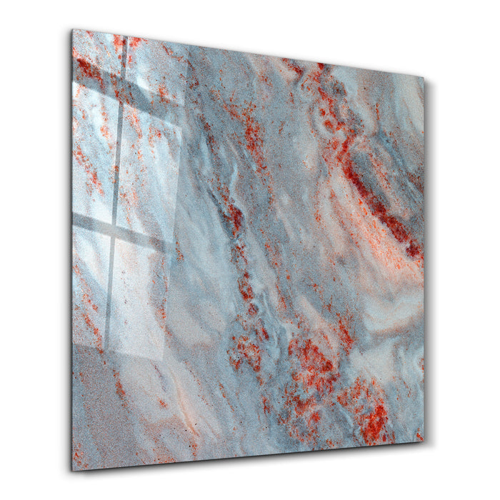 Silver Ember 2 Square Art | Glass Wall Art