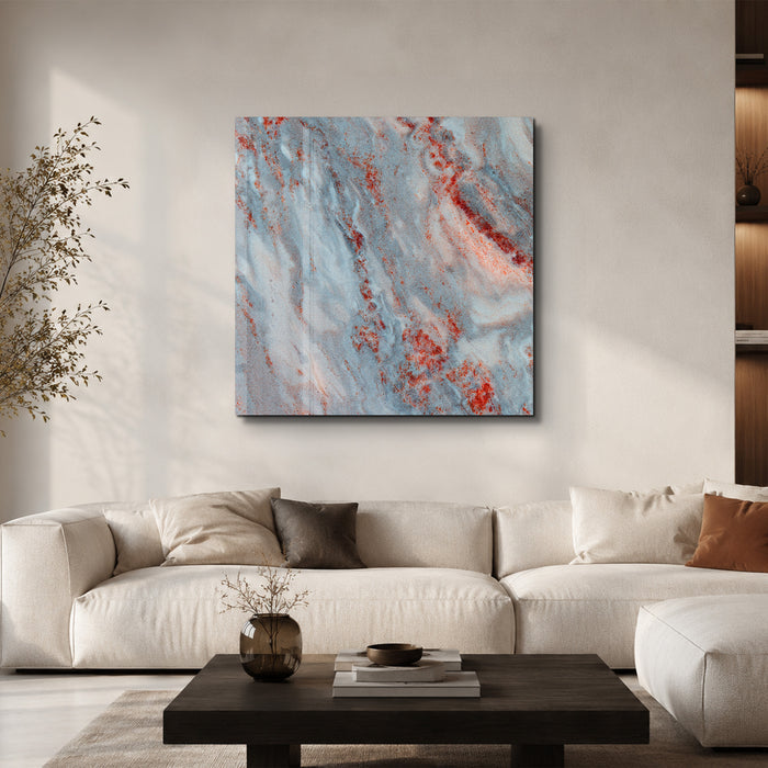 Silver Ember 2 Square Art | Glass Wall Art